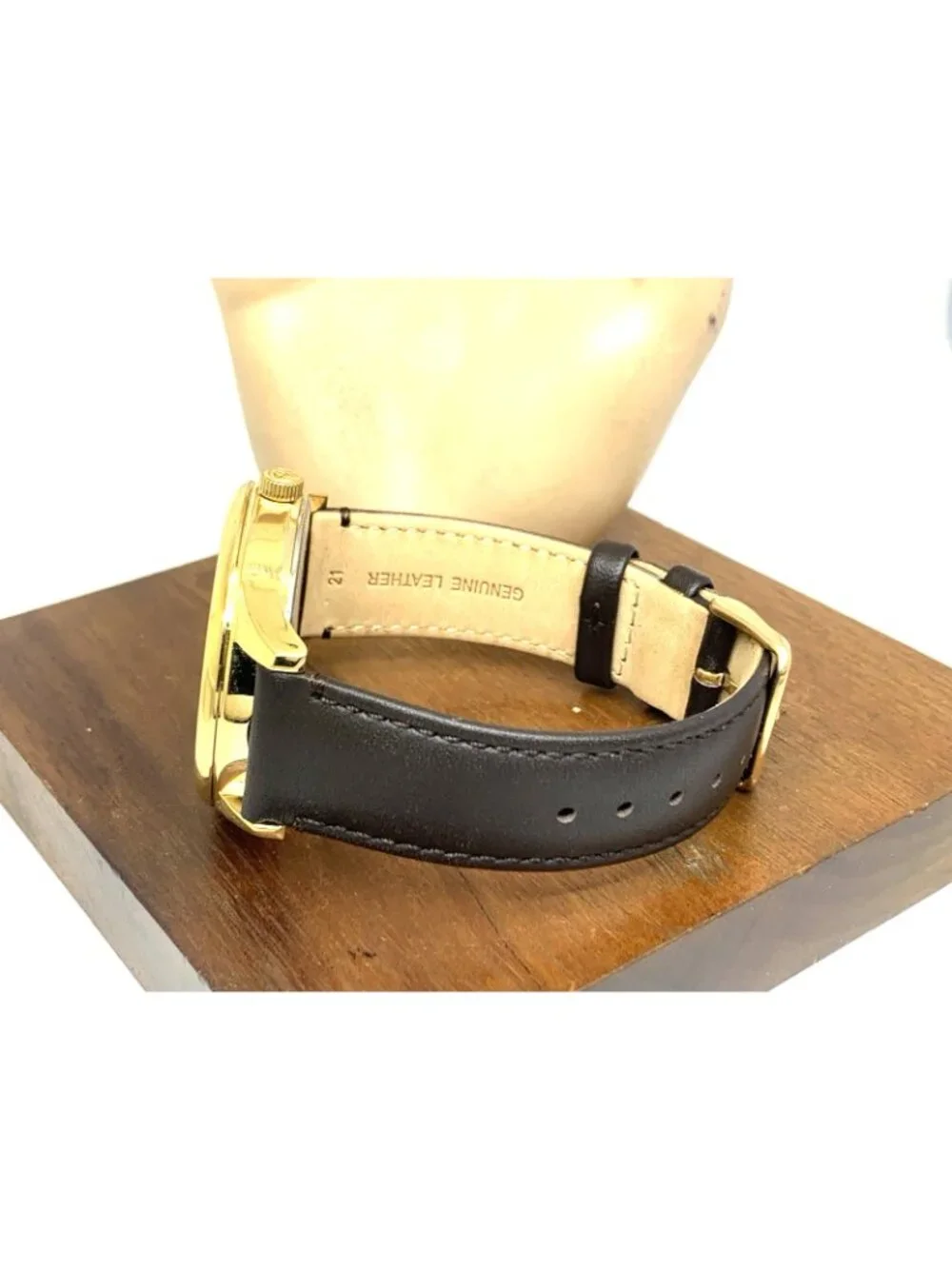 Tommy Hilfiger Men's Watch 1791660 Black Dial Quartz Gold Leather Strap 44.5mm